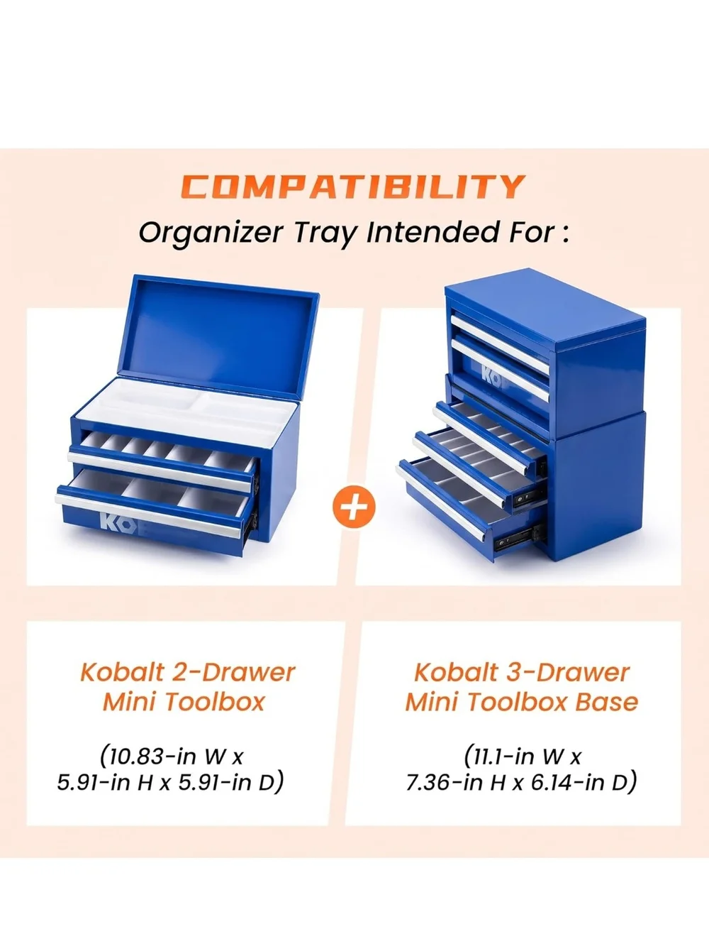 KOBALT Mini Toolbox Organizer Trays 6PCS Each - Set of 2